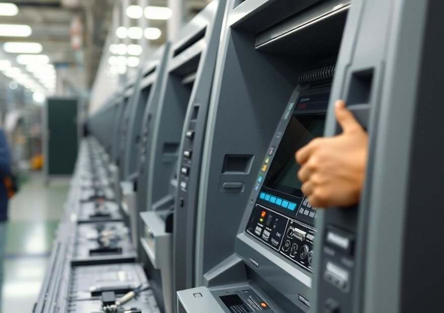 Línea de producción de terminales de autoservicio