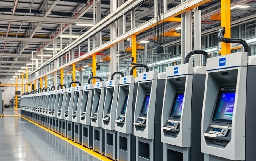 Línea de producción de terminales de autoservicio